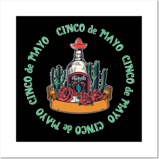 cinco de mayo green tequila Posters and Art